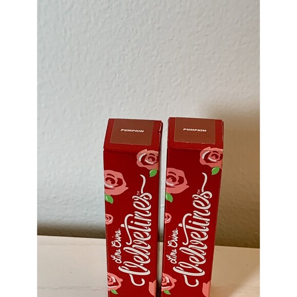 2X Lime Crime Velvetines PUMPKIN MATTE LIPSTICK Lip Stain FULL SIZE 0.088 fl. oz - Picture 8 of 8